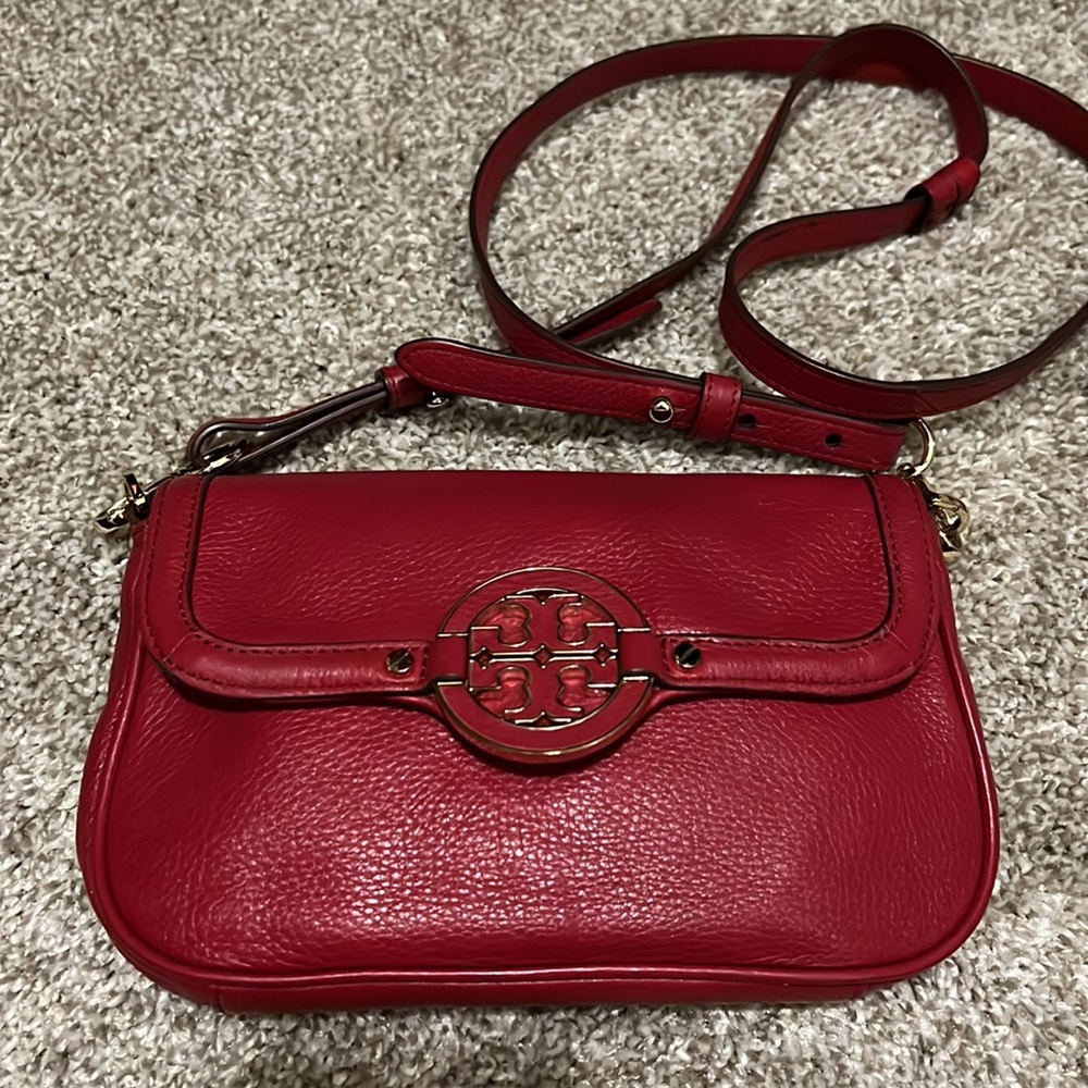 🛑 Tory Burch Mini Amanda Crossbody Red